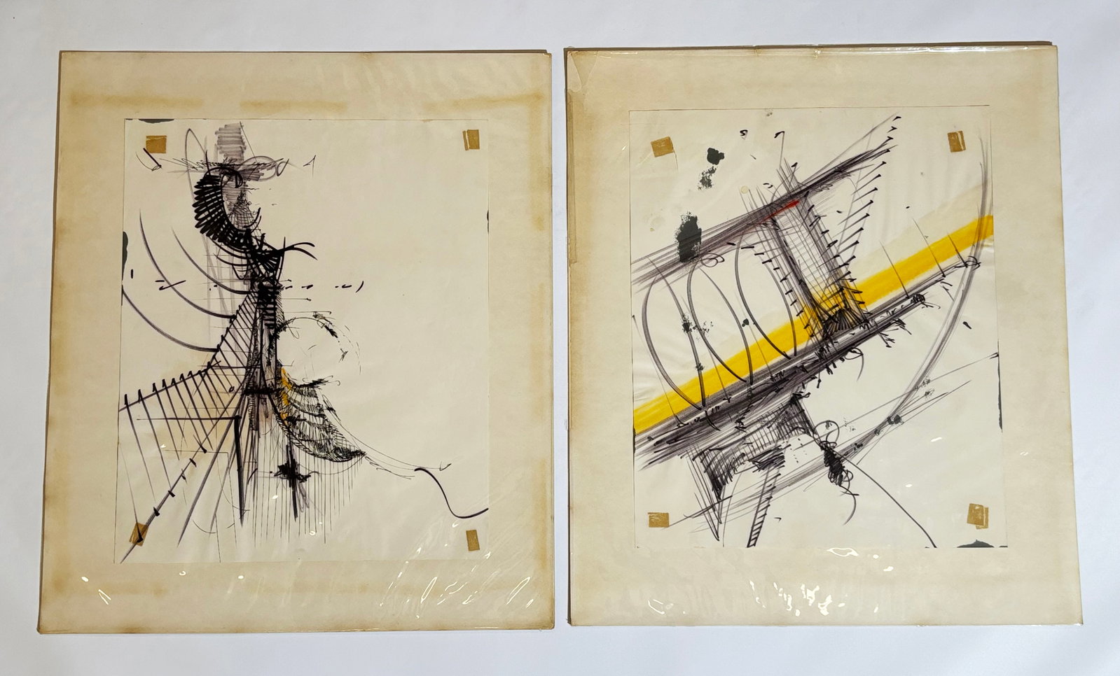 Philip Weichberger; 2 Ink Abstractions On Paper (1 of 6)