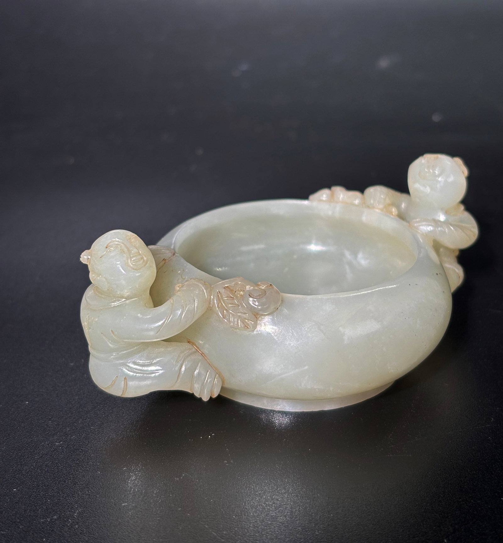 Chinese Warm White Jade Brush Washer (1 of 6)