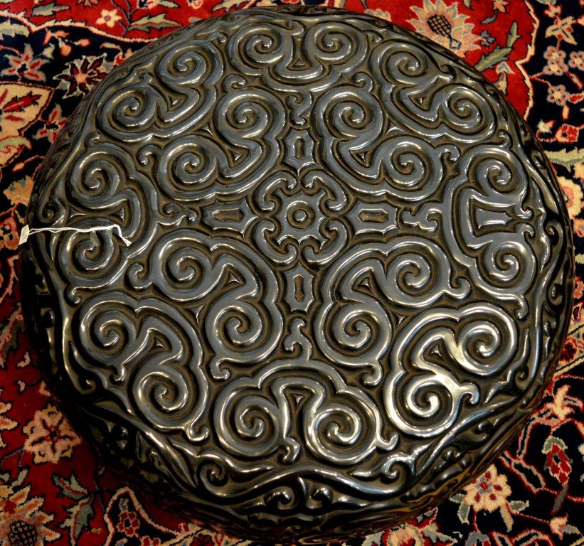 Chinese Carved Cinnabar Lacquer Box: Chinese Carved Cinnabar Lacquer Box. Diameter 21 inch (53cm) Good condition. Any condition statement is given as a courtesy to a client, is only an opinion and should not be treated as a statement of