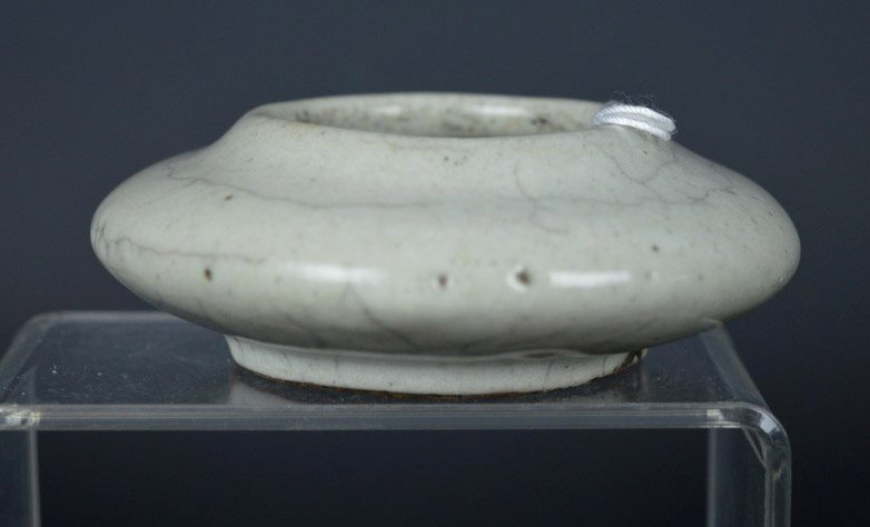 Chinese Guan Type Porcelain Brush Washer: Chinese Guan Type Porcelain Brush Washer. Diameter 3 1/4 inches (8.5 cm.). Good condition.