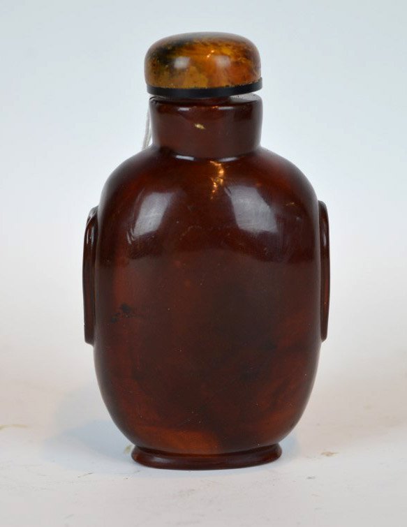 Large 18th 19th C Chinese Amber Snuff Bottle: This lot was purchased by Chen Li, New York, NY. in our Jan17th, 2015 sale. Beware this buyer does not pay his bills. Therefore we are re-listingLarge 18th 19th C Chinese Amber Snuff Bottle and Butter