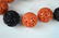 Large Chinese Carved Black Coral & Red Coral Beads - 3