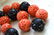 Large Chinese Carved Black Coral & Red Coral Beads - 9