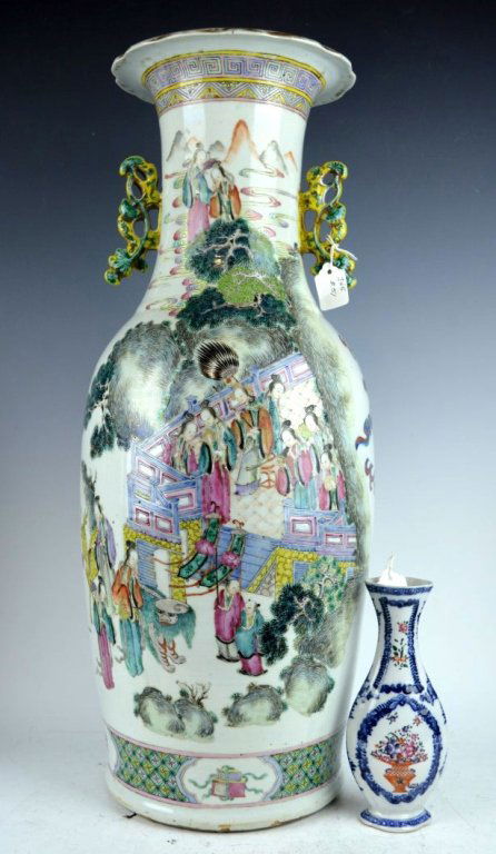 Rare 19th C Chinese Doucai Fencai Porcelain Vase (1 of 10)