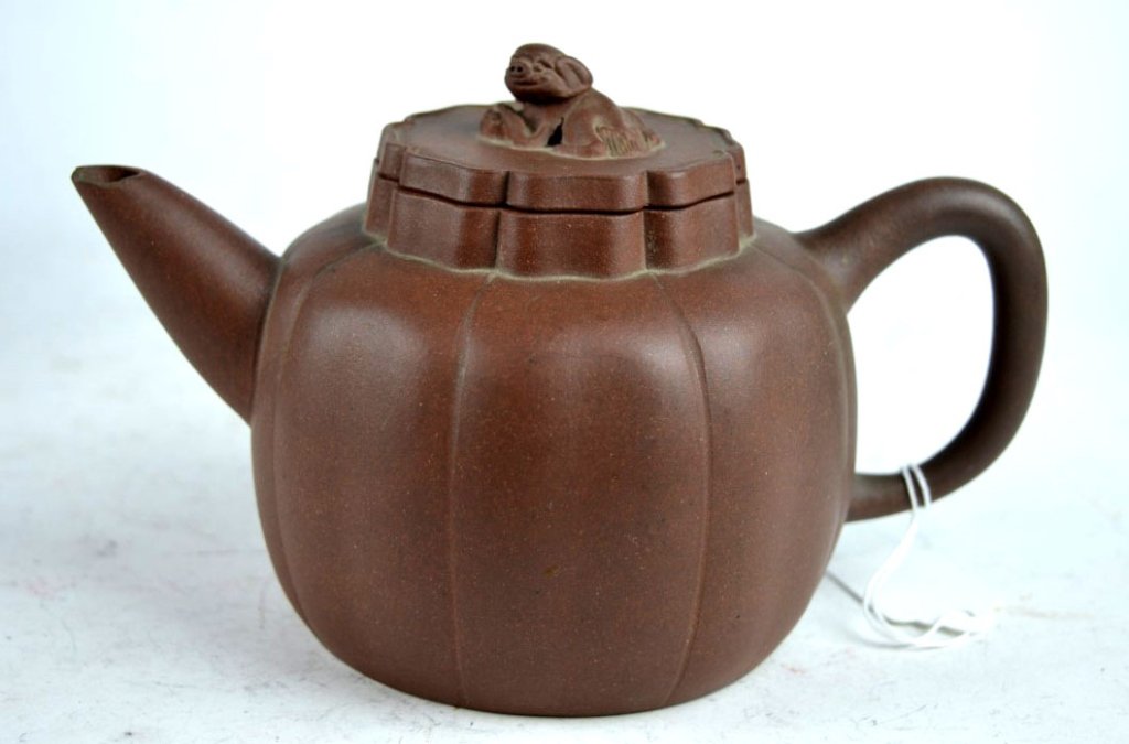 19th Century Chinese Melon Shaped Yixing Teapot (1 of 7)
