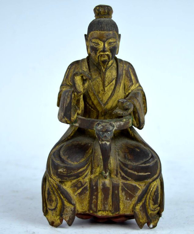 Well Carved Ming Dynasty Wood Figure (1 of 8)