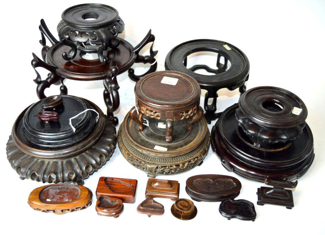 Group 19 Good Chinese Carved Hardwood Stands (1 of 7)