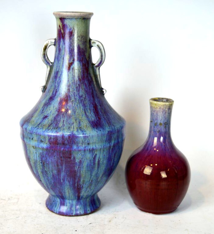 2 Chinese Flambe Porcelain Vases (1 of 9)