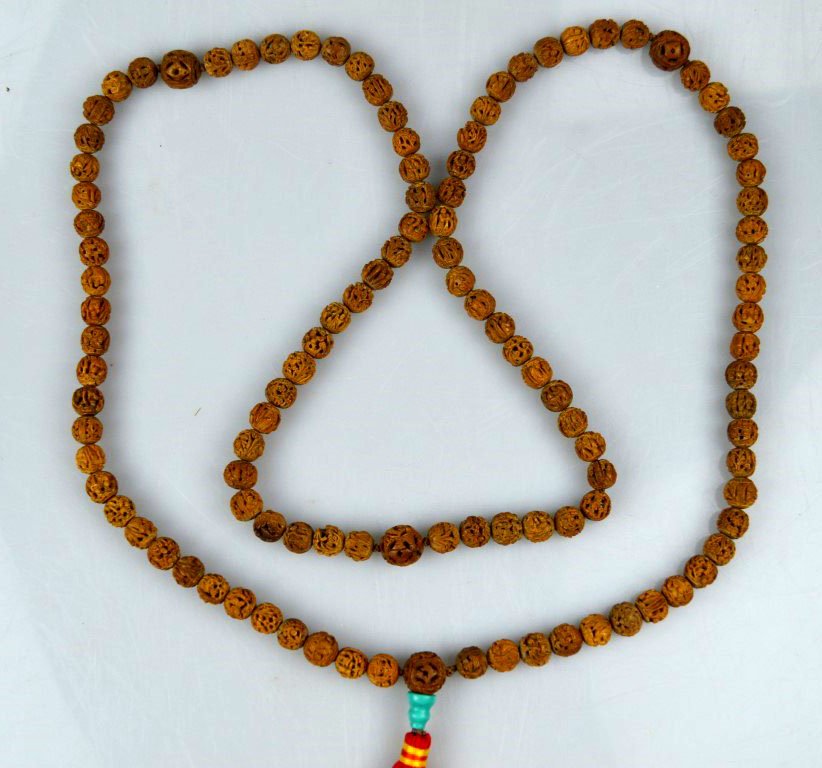 Old 108 Carved Chinese Nut Rosary (1 of 9)