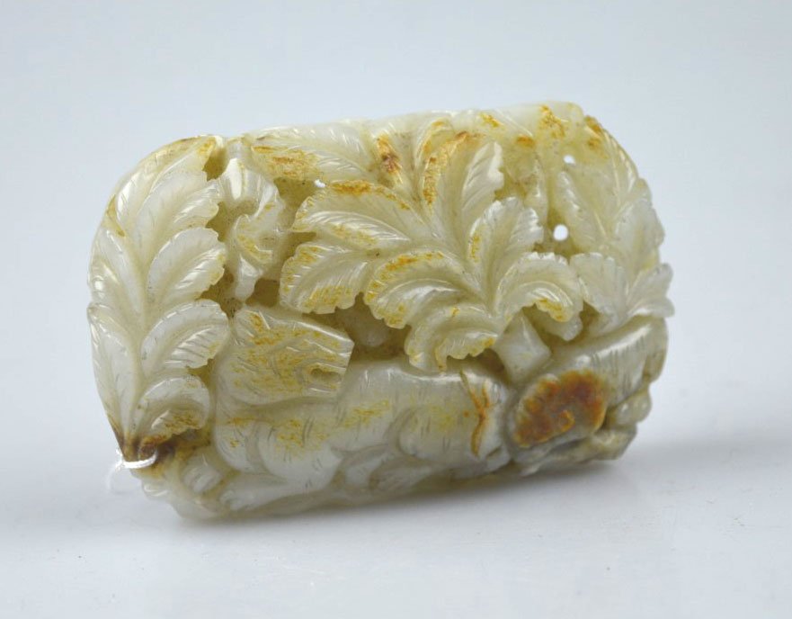 Unusual Carved Chinese Jade Tiger Weight (1 of 8)