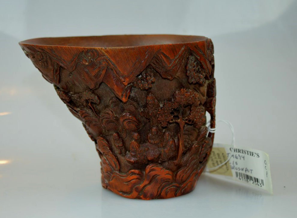 Christie's James Breece Coll - Chinese Bamboo Cup (1 of 10)