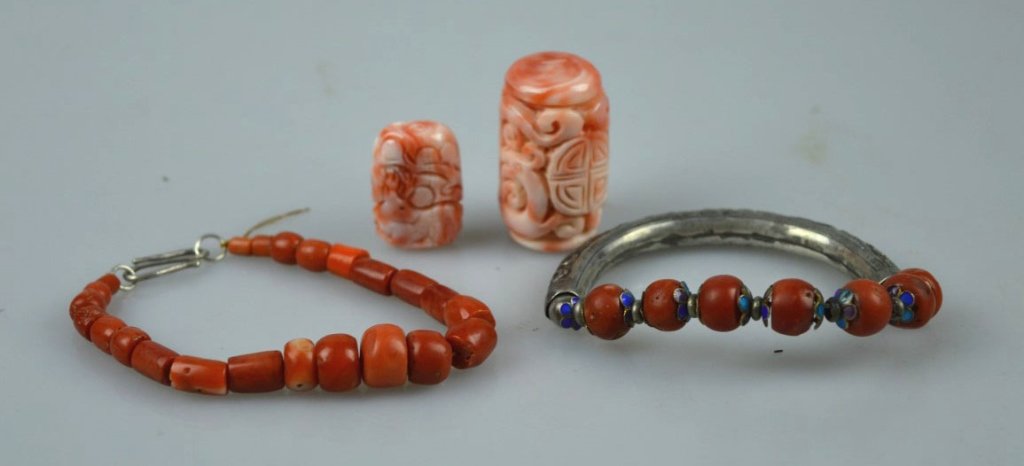 Group of 96.6 Grams of Coral & Silver Jewelry (1 of 10)