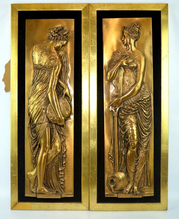 Pr. Barbedienne Bronze Large Plaques in Frames (1 of 8)