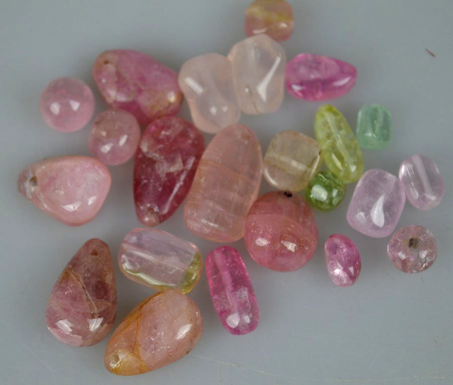 23 Assorted Tourmaline Polished Crystals or Beads (1 of 6)