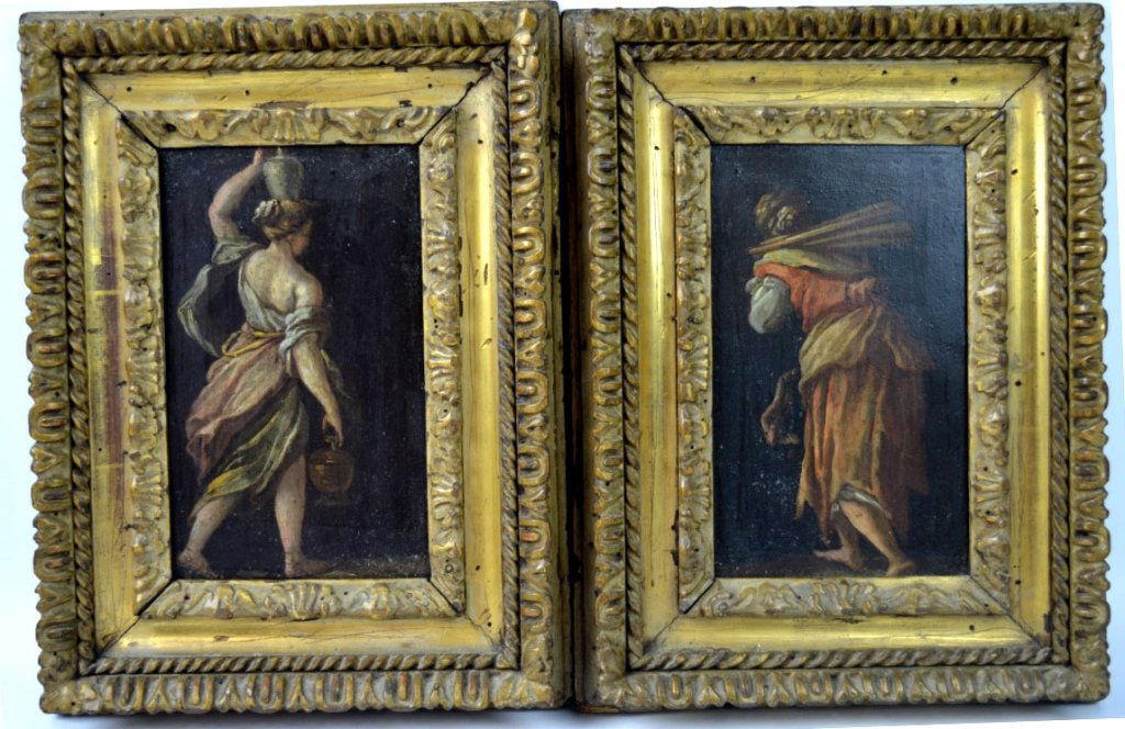 Pair 16/17th C Italian Oil on Copper Paintings (1 of 9)
