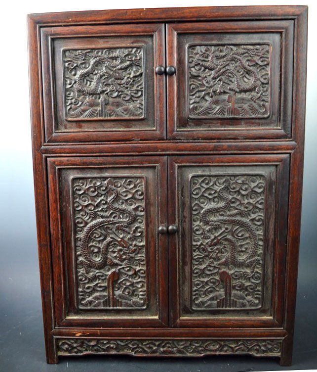 Antique Miniature Hongmu 4-Door Cabinet (1 of 7)