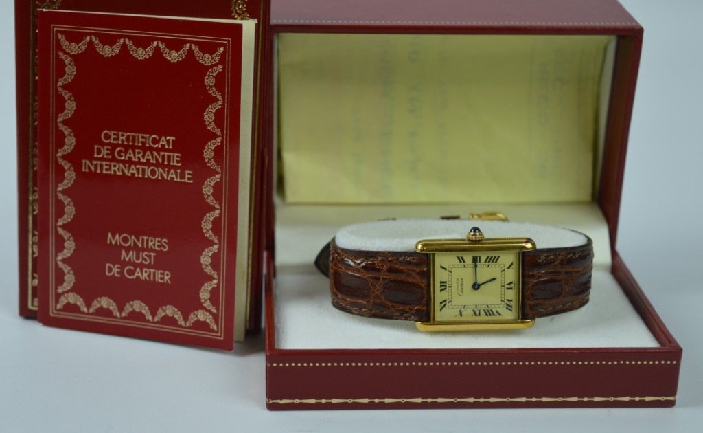 Must de Cartier Tank Watch Boxes Certificates (1 of 6)