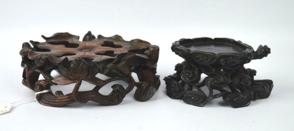 2 Old Well Cared Chinese Hard Wood Stands (1 of 6)