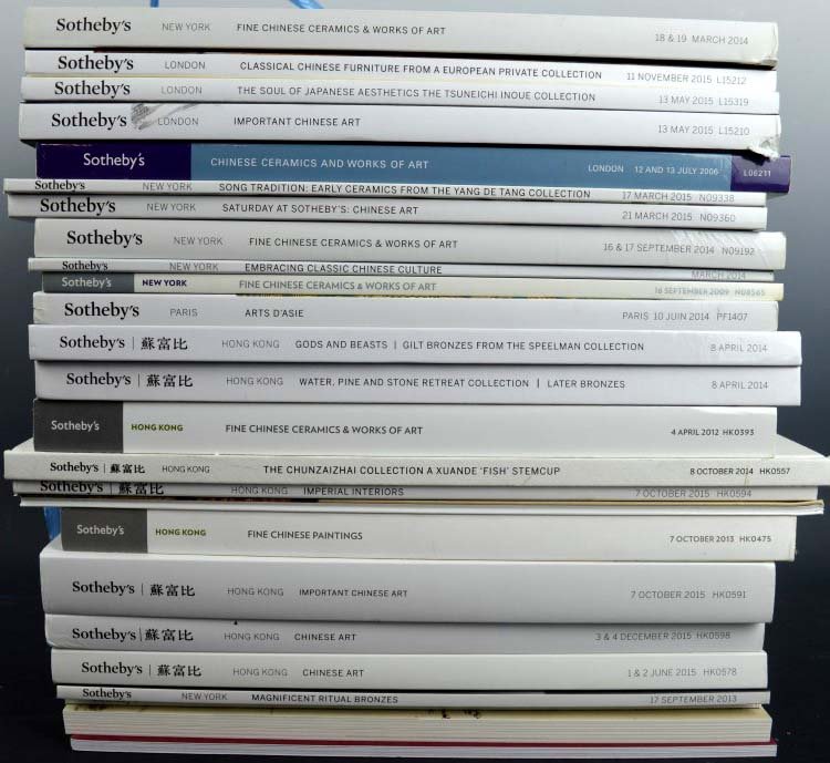 Sotheby's 25 Chinese Works-Art, Painting Auction: Sotheby's - Group Chinese Works of Art Auction Catalogues. See images for dates and more information.