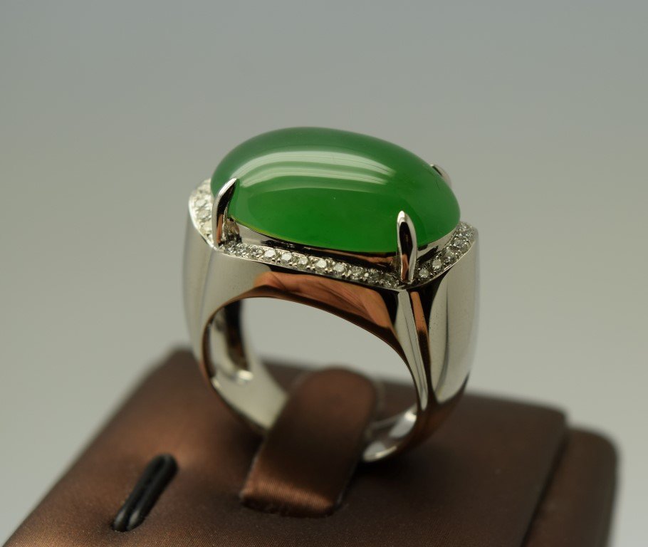 21ct Fine And Highly Translucent Jadeite Ring (1 of 10)