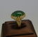 18K Gold Large Bright green jadeite diamond Ring - 3