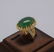 18K Gold Large Bright green jadeite diamond Ring - 4