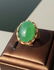 18K Gold Large Bright green jadeite diamond Ring - 8