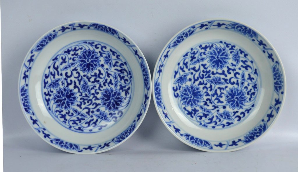 Tongzhi Mark & Period Pr Chinese B & W Dishes (1 of 10)