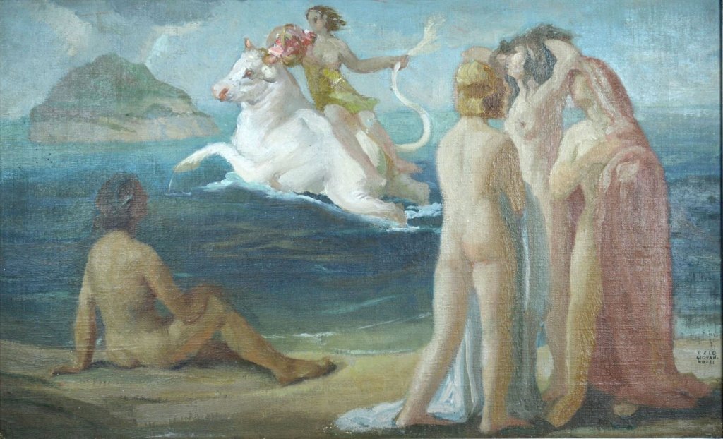 Ezio Giovannozzi; circa 1930, Oil Sketch for Mural (1 of 10)