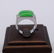 Bright Apple Green Jadeite Jade Man's Ring. - 5