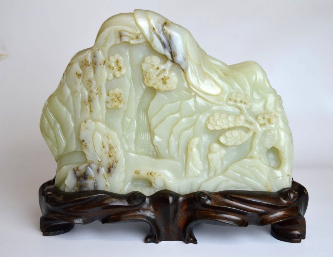 Large & Important Chinese Carved Jade Mountain (1 of 10)
