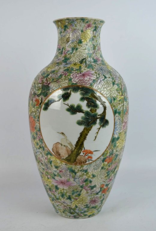 Fine Chinese Republic Eggshell Mille Fleur Vase (1 of 10)
