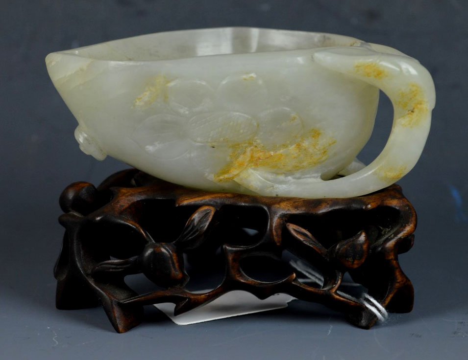 Ming-Qing Dynasty Chinese Carved Jade Brush Washer (1 of 7)