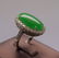 Apple Green Jadeite Jade Diamond Lady's Ring - 4