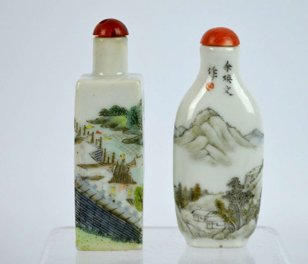 2 - 19th Century Chinese Porcelain Snuff Bottles (1 of 6)