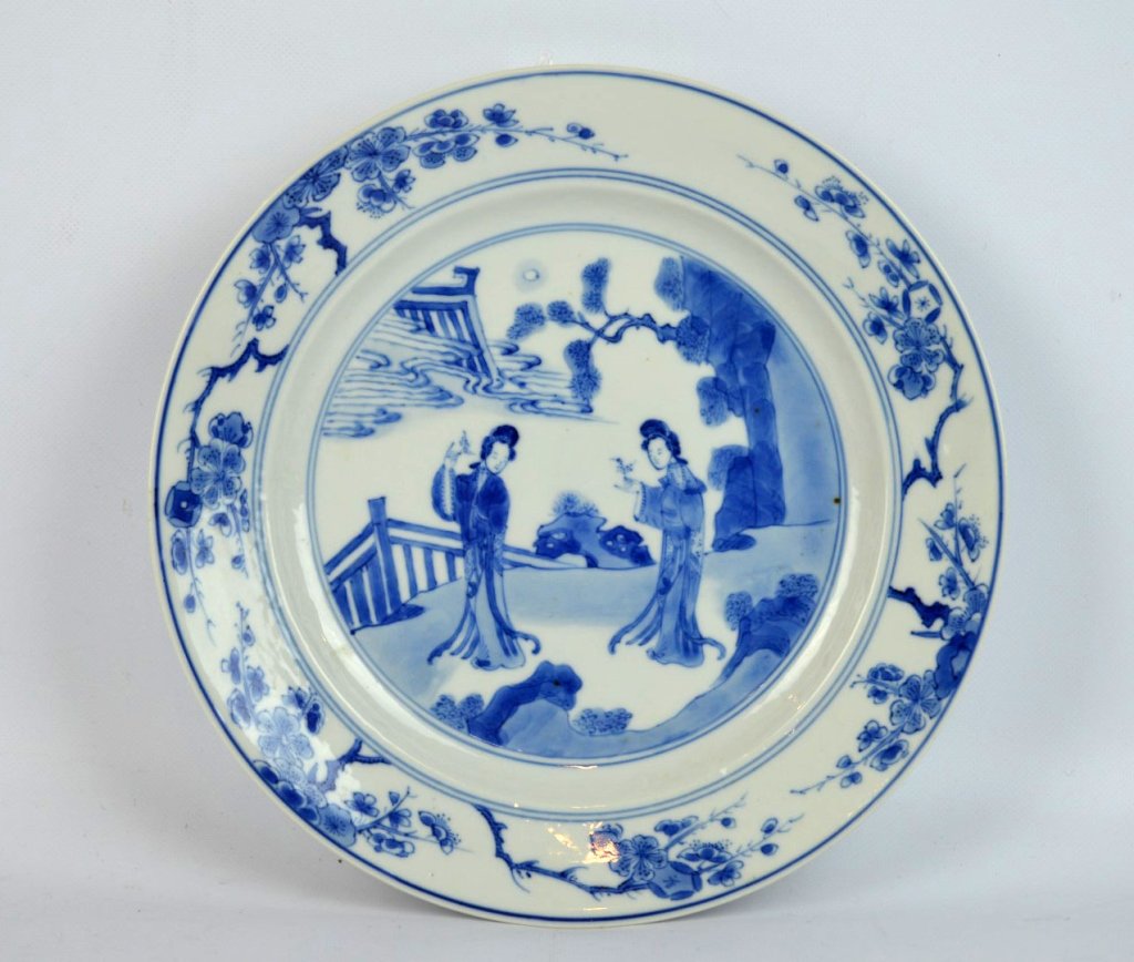 Chinese Kangxi Blue & White Porcelain Plate (1 of 7)