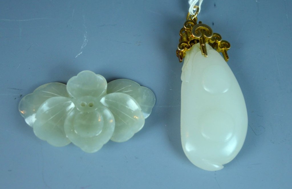 2 - 18th C Chinese Carved White Jades (1 of 6)