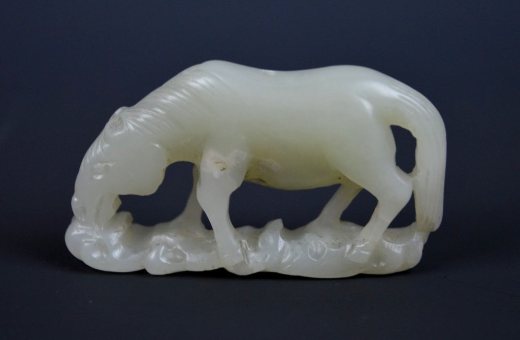 Antique Chinese Carved Jade Horse on Water (1 of 9)