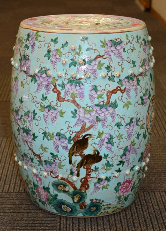 Late Qing Chinese Enameled Porcelain Garden Stool (1 of 10)