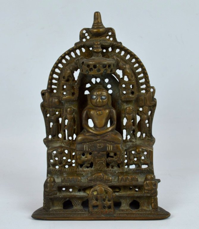 Jain, 12th/14th C Indian Bronze Buddha Shrine (1 of 7)