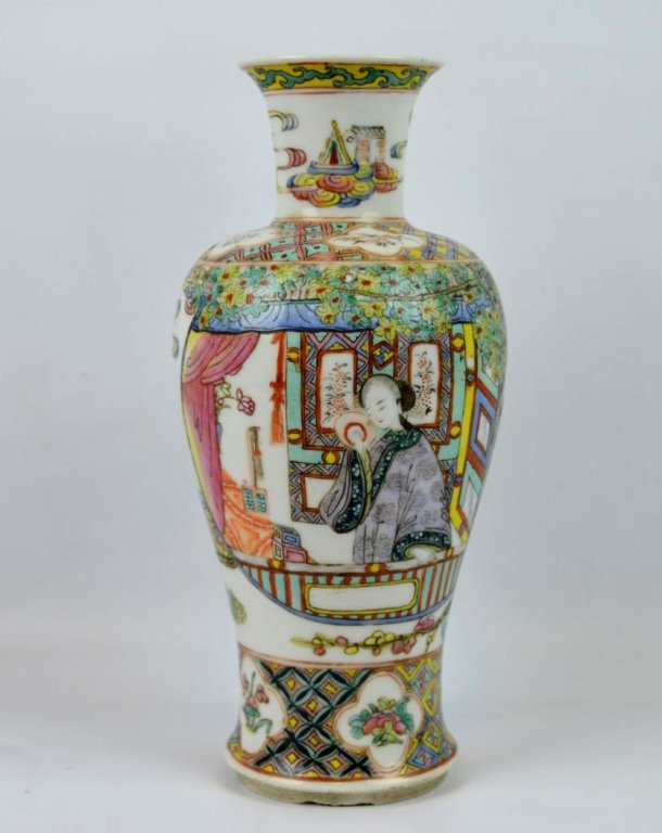 19th C Chinese Enameled Porcelain Vase (1 of 8)