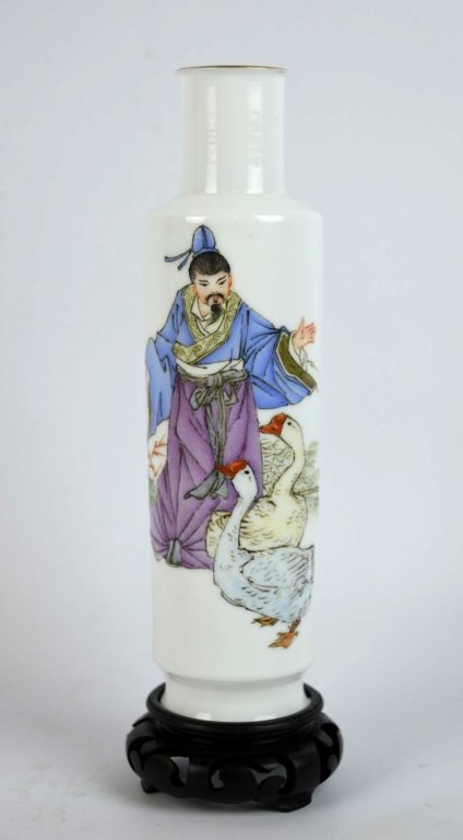 Chinese Enameled Eggshell Porcelain Vase (1 of 9)