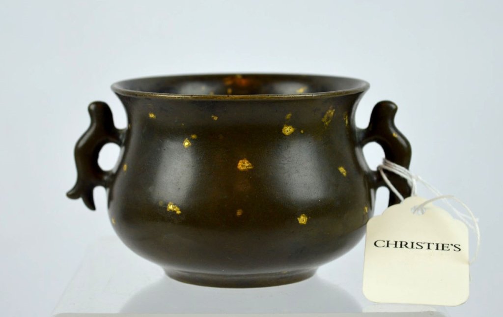 Important Ming Chinese Gold-Splashed Bronze Censer (1 of 10)