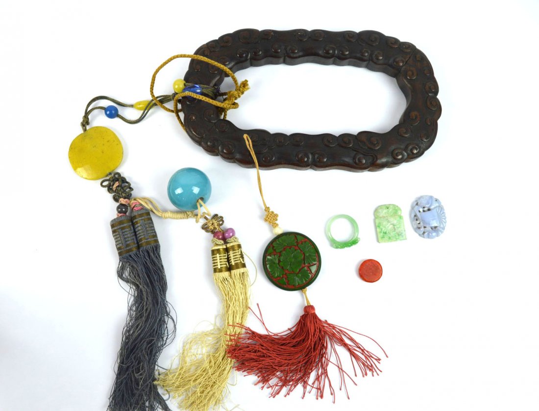 Fine Carved Natural Jadeite Bat Ring, Hardwood Ring etc (1 of 10)