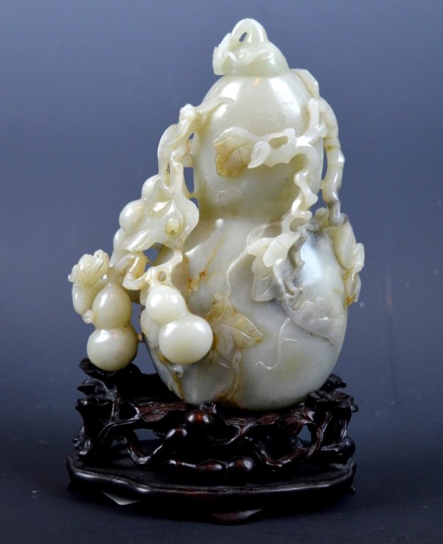 Good Chinese Double Gourd Jade Carving (1 of 8)