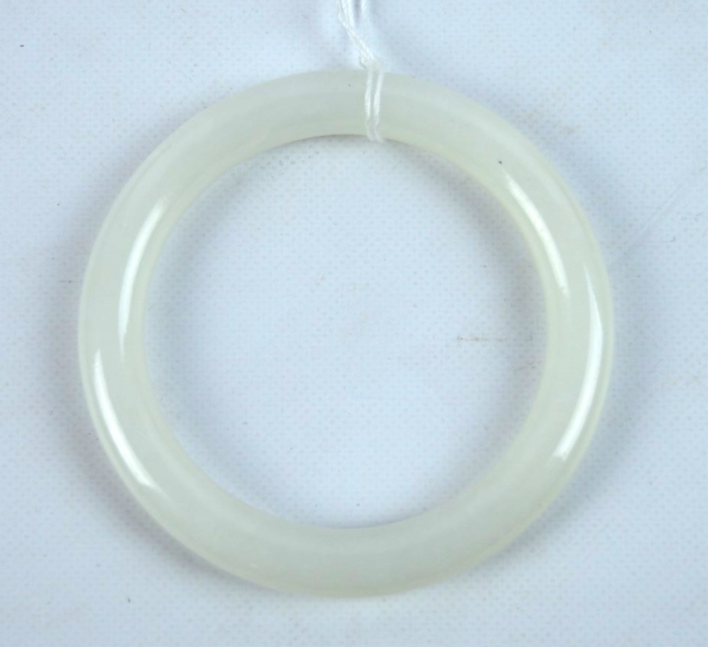 Good Natural Translucent White Jadeite Bangle (1 of 5)
