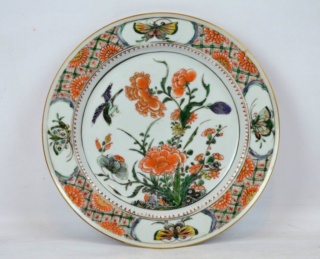 17th C Chinese Famille Verte Porcelain Plate (1 of 7)