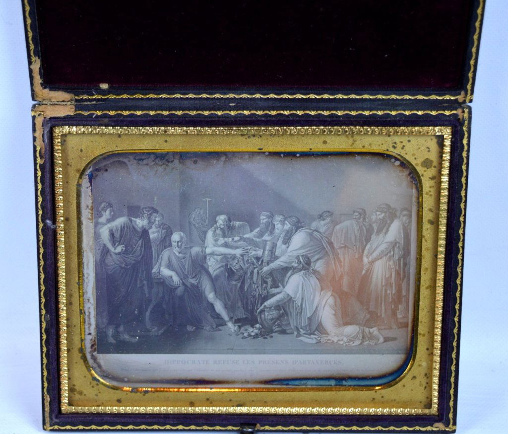 French 1/2 Plate Daguerreotype of an Etching (1 of 3)
