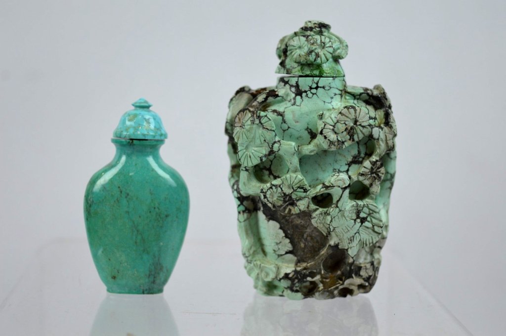 2 - Good Chinese Turquoise Snuff Bottles (1 of 6)