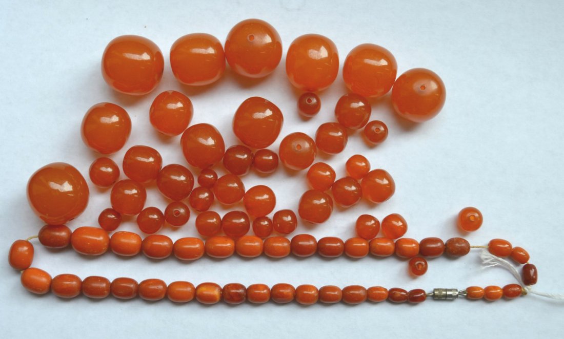 2 - Amber Graduated Bead Necklaces, 74 Grams (1 of 7)